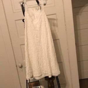 White lace mini dress